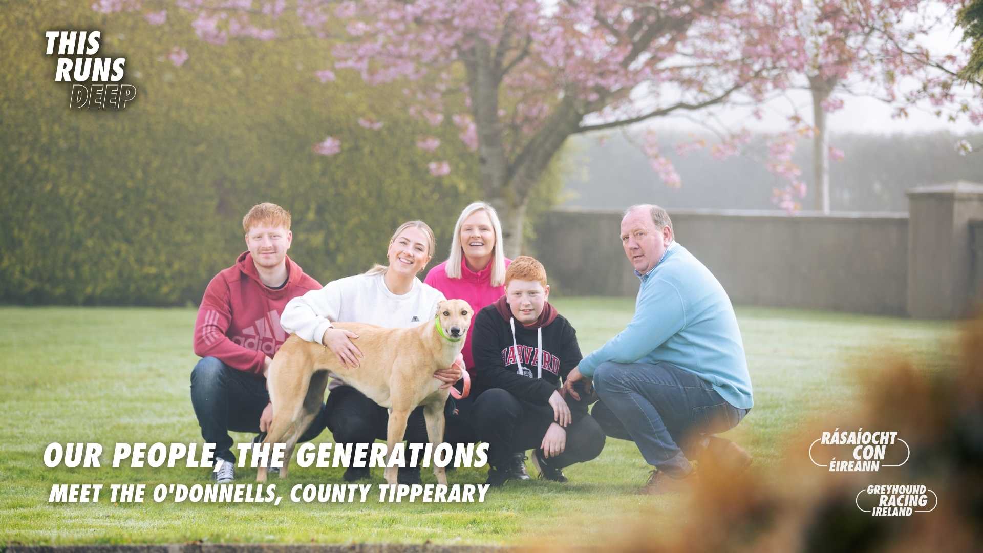 Meet the O'Donnell family from County Tipperary - Jim, Shari-Anne & their 3 children Cian, Aoife & James, a family with a deep love of greyhounds Meet the O'Donnell family from County Tipperary - Jim, Shari-Anne & their 3 children Cian, Aoife & James, a family with a deep love of greyhounds